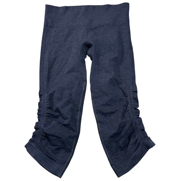 lululemon athletica Pants - LULULEMON Women's In The Flow Crop II Size 4 In Heathered Deep Navy